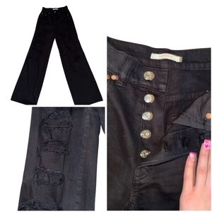 Black Button-Up Women's Jeans